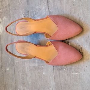 Pink suede kitten heels poppy barley 9